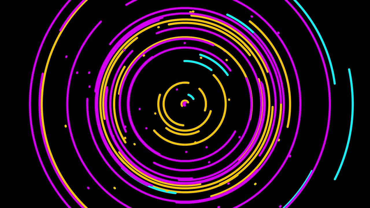 linee radiali circolari astratte sfondo di movimento 4k