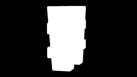 animación en bucle de símbolo giratorio ganado, representación 3d aislada en fondo blanco
