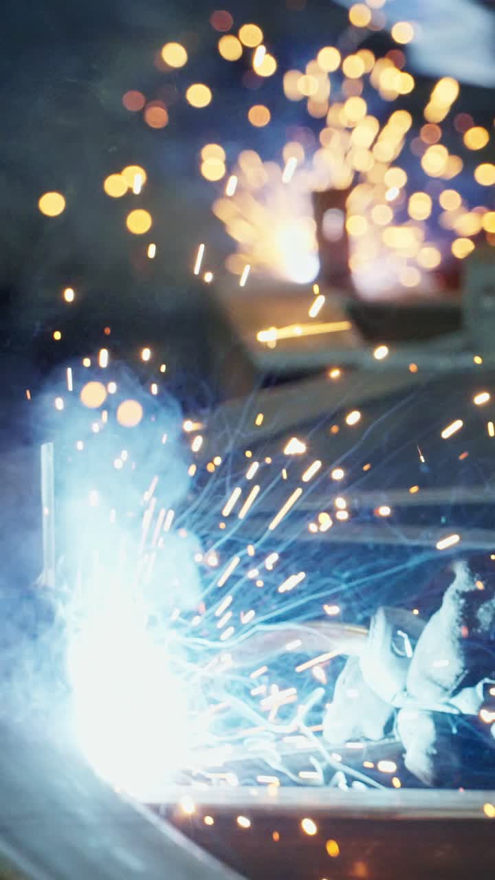 Welding Sparks and Smoke