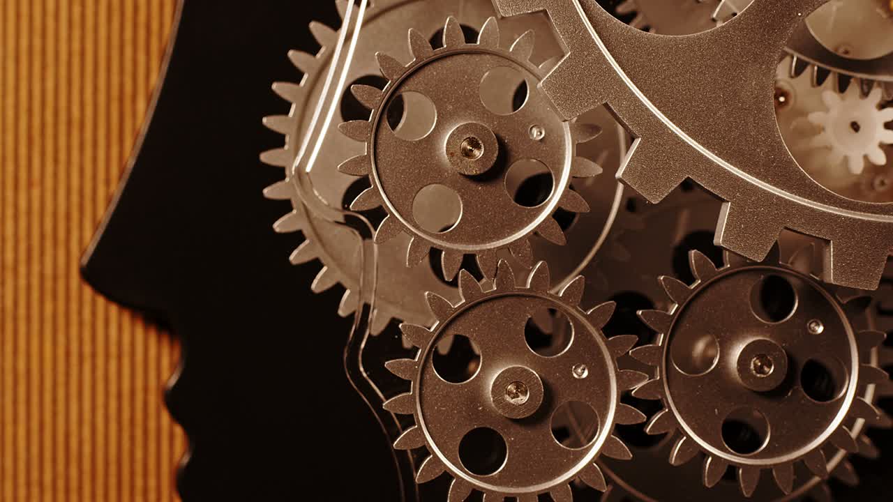 레트로 그룬지 산업 기계 시계 기어