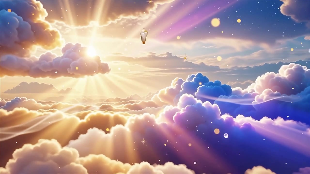 Christian Heavenly Light Worship Background