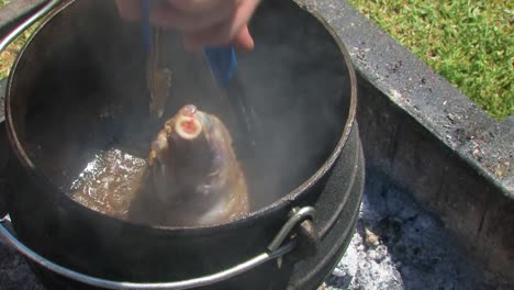 pootjie on the fire with ingredients