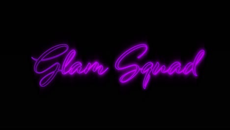 Aufstrebende-Lila-Glam-Squad-Neon-Werbetafel-4K