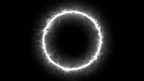 white glowing ring electric animation motion graphics