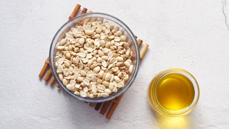 cacahuetes y aceite de cacahuete