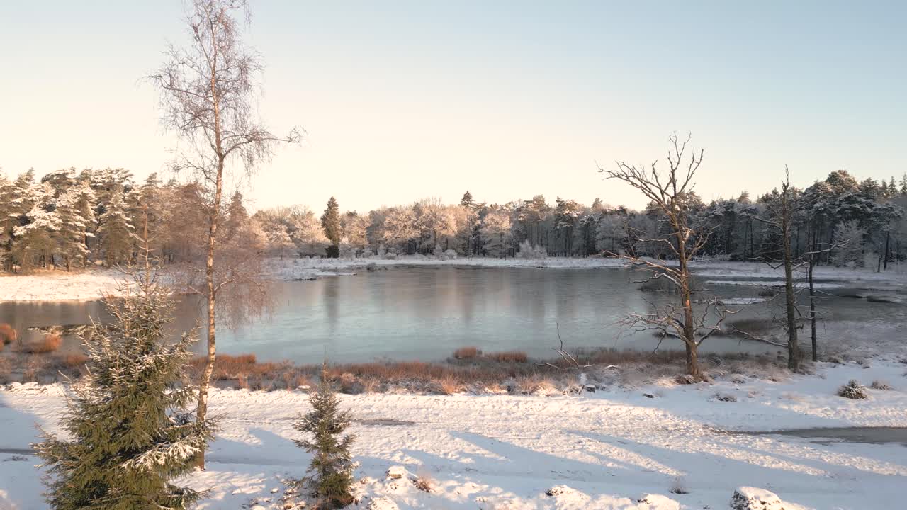 얼어붙은 겨울 풍경