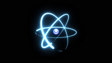 glowing atom model