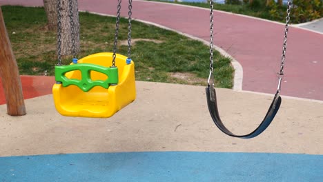 empty playground swings