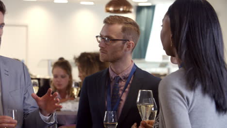 delegates networking at conference drinks reception