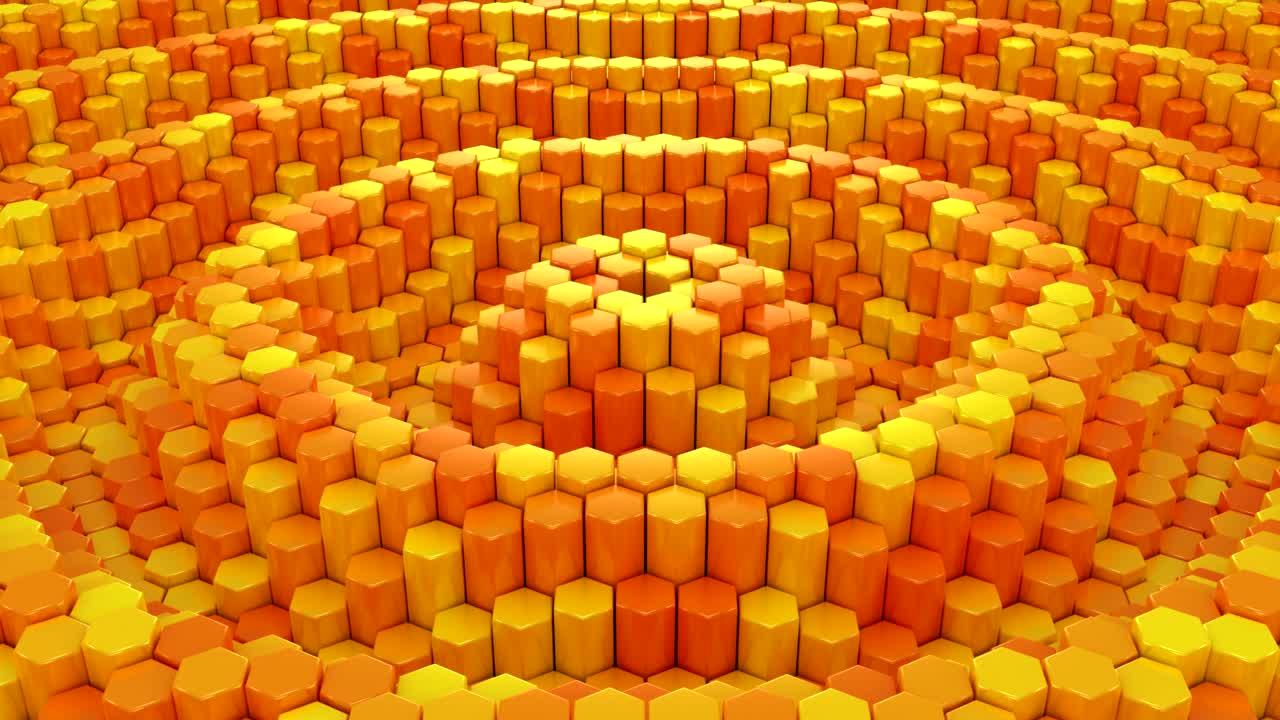 los hexágonos forman una onda