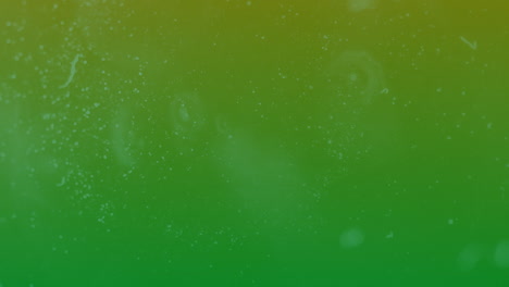 animación de manchas blancas en movimiento sobre fondo verde