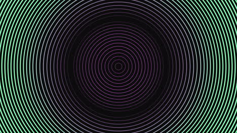 Rainbow spiral geometric circles pattern in 80s style