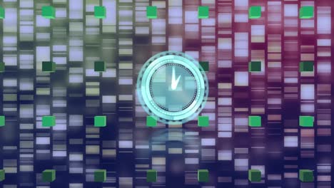 animation of clock over science data processing