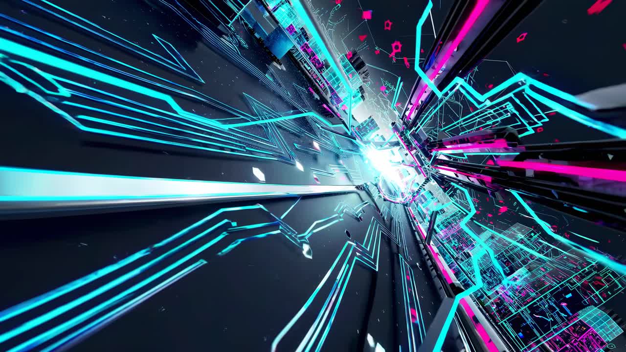 túnel de paisagem urbana cyberpunk futurista