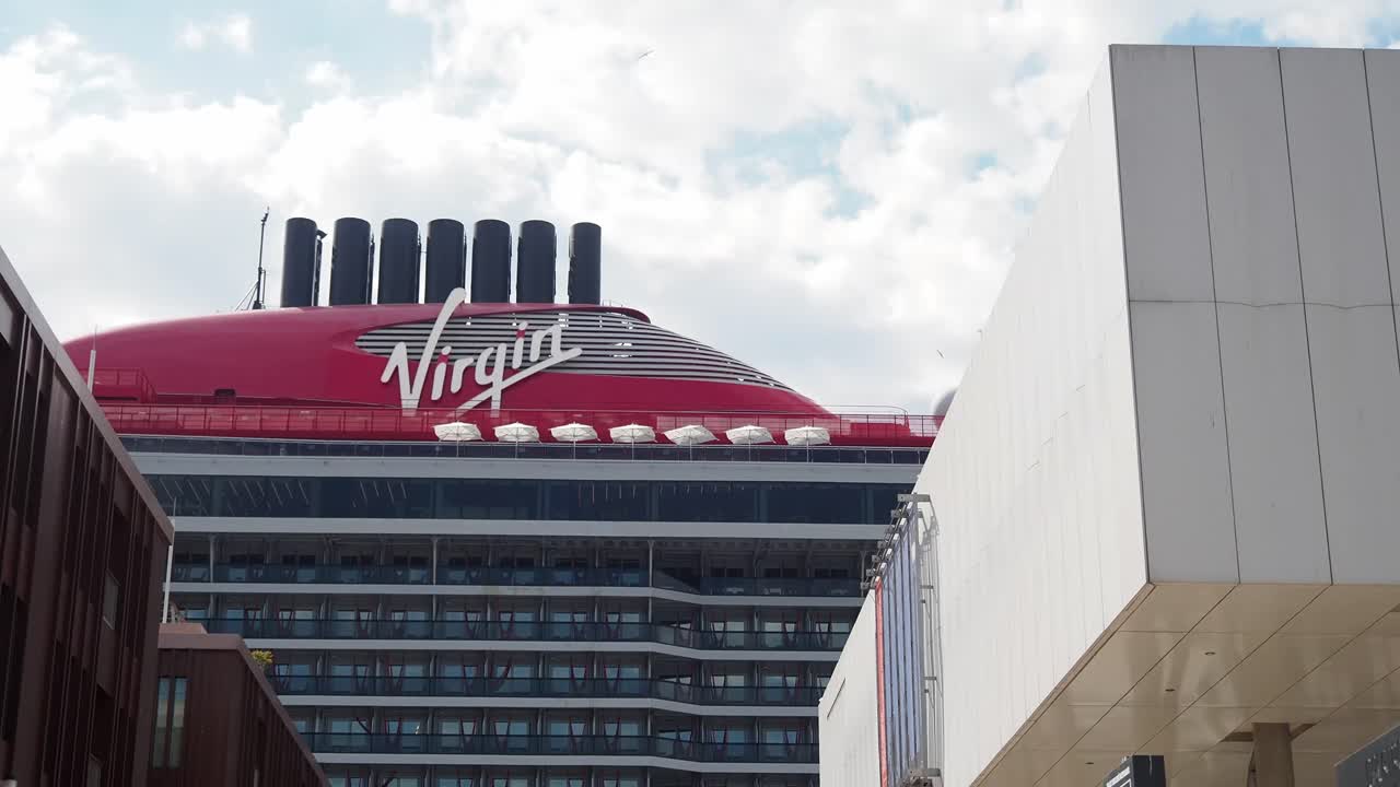 Virgin Cruise Ship at Port