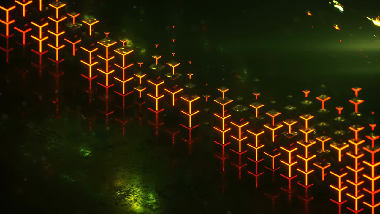 빛나는 레벨 미터 바, 원활한 루프, 3d 렌더링 애니메이션