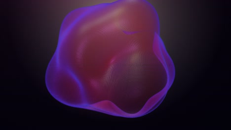 3D-Pink-and-Purple-Blob,-Abstract-Sphere-Morphing-Shape,-Bio-Technology,-Slime,-Seamless-Loop