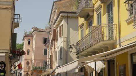 exterior of houses in a town in italy - static shot