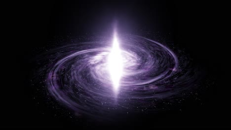 Eine-Zoomende-Aufnahme-Einer-Violetten-Galaxie-Mitten-Im-Weltraum,-Voller-Sterne-Und-Nebel