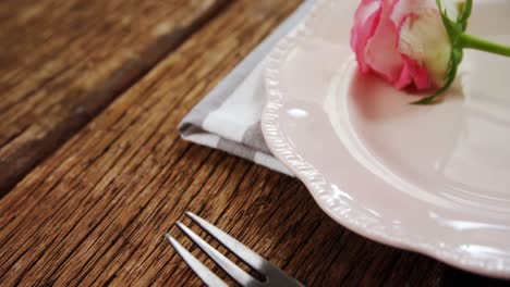 various cutlery on wooden table 4k