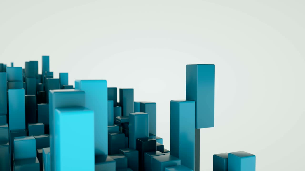 4K Abstract Bar Graph Blocks. | Premium Stock Video Footage