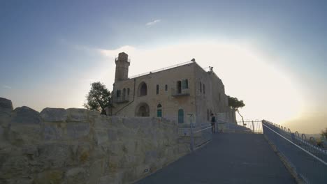 walking in the entrance to tomb of samuel, jerusalem, israel #023