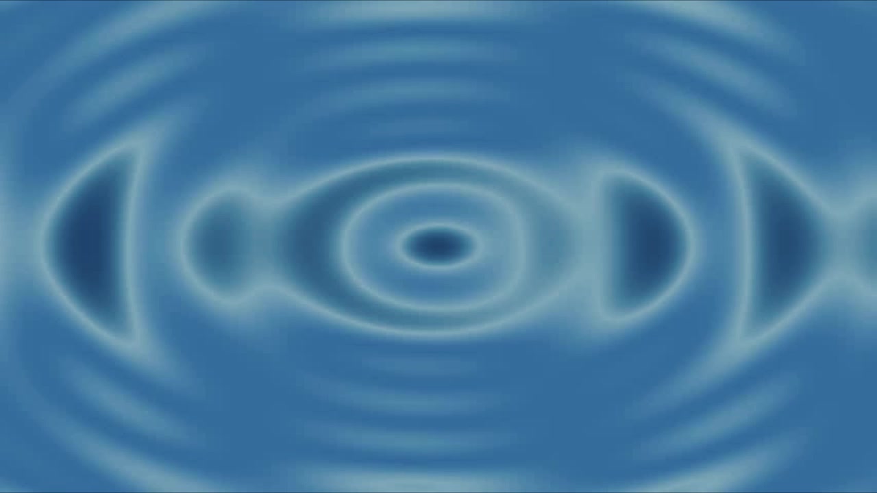 Increspature astratte di acqua blu che si espandono in cerchi concentrici