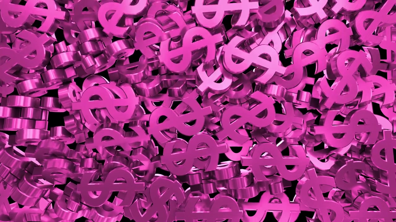 Dollar signs symbols fill screen transition money bank business finance tax 4k