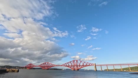 clouds moving over the forth bridge