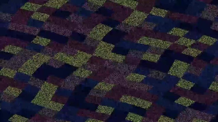 Abstract Digital Background with Moving Geometric Pixel Pattern