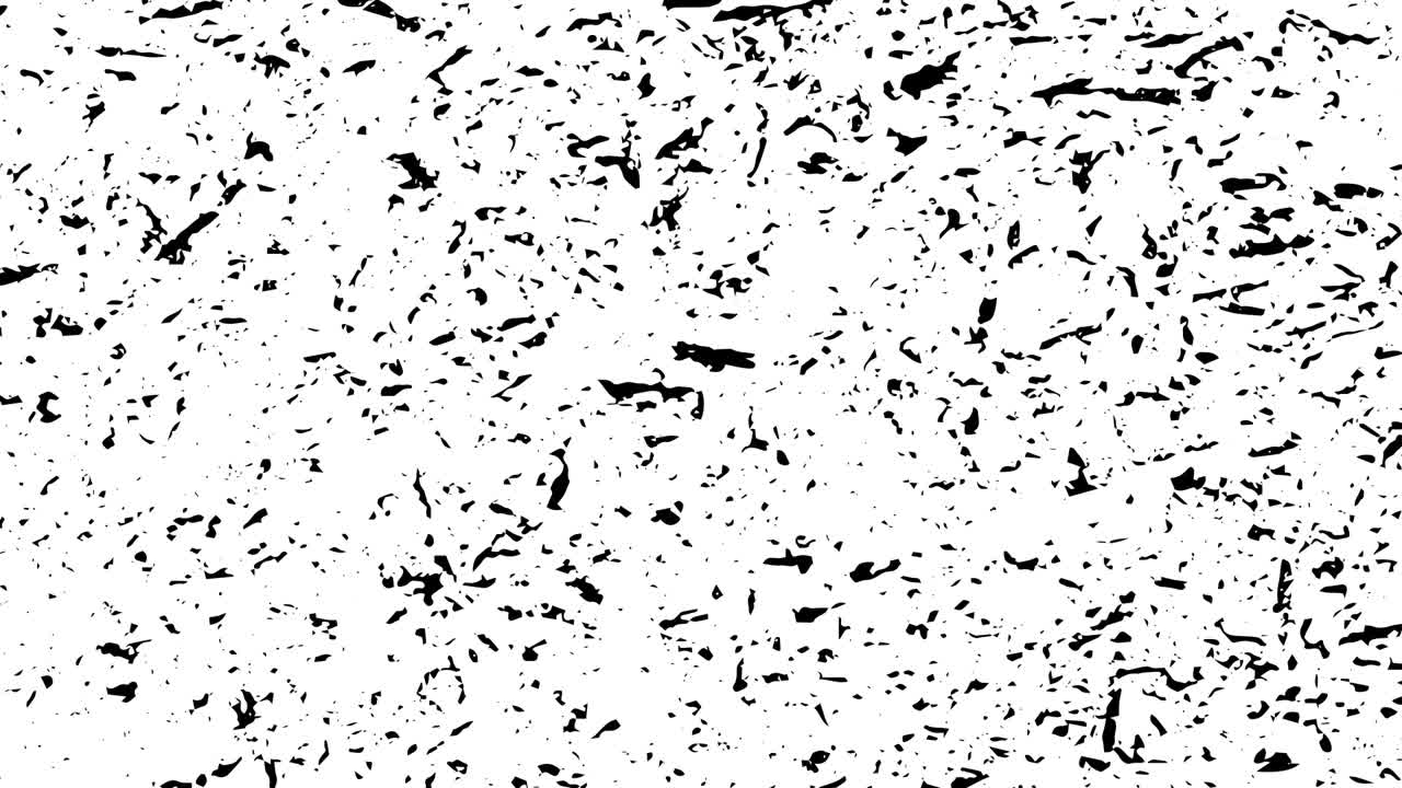 movimiento de ruido negro sobre fondo blanco.