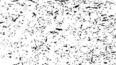 movimiento de ruido negro sobre fondo blanco.