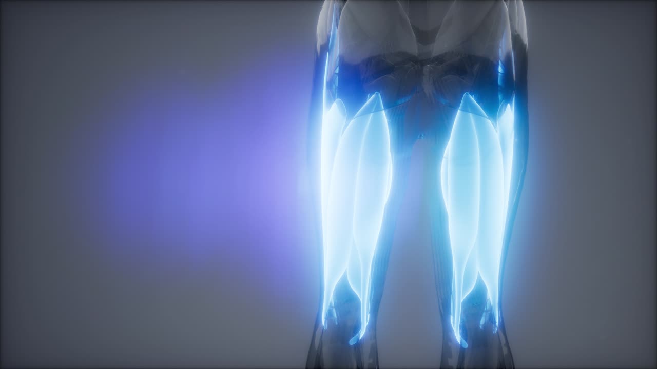 thigh muscles - Visible muscle anatomy map