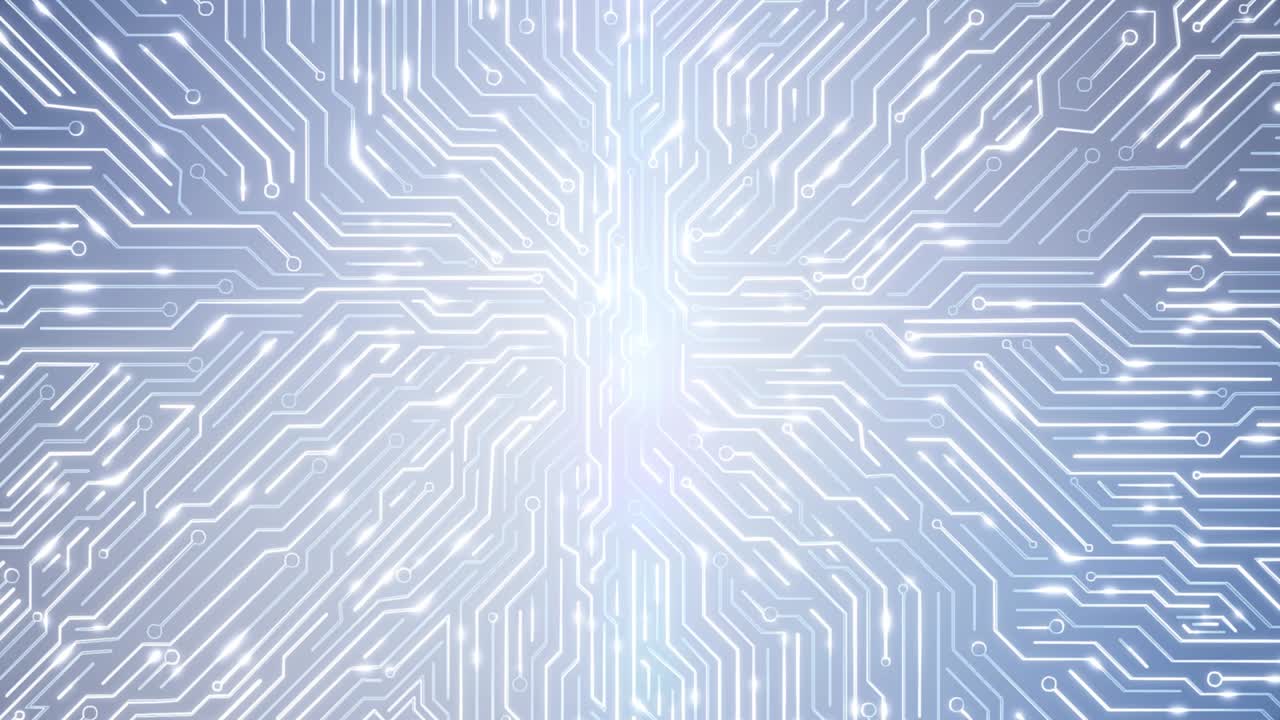 3d 퓨처리스틱 전자 회로판 사이버 크 ai: 회로판 기술 루프 배경