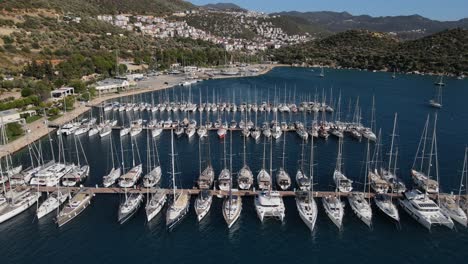 moored boats marina