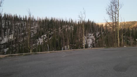 drone taking off in a pull out in the rio grande national forest