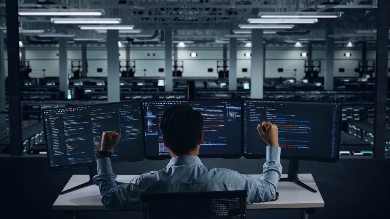 Celebrating a Code Success in a Server Room
