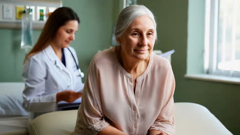 doctor's appointment with senior patient