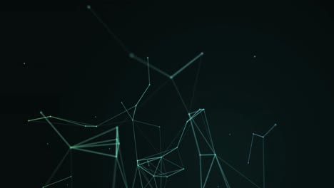 digital animation of network of connections floating against black background