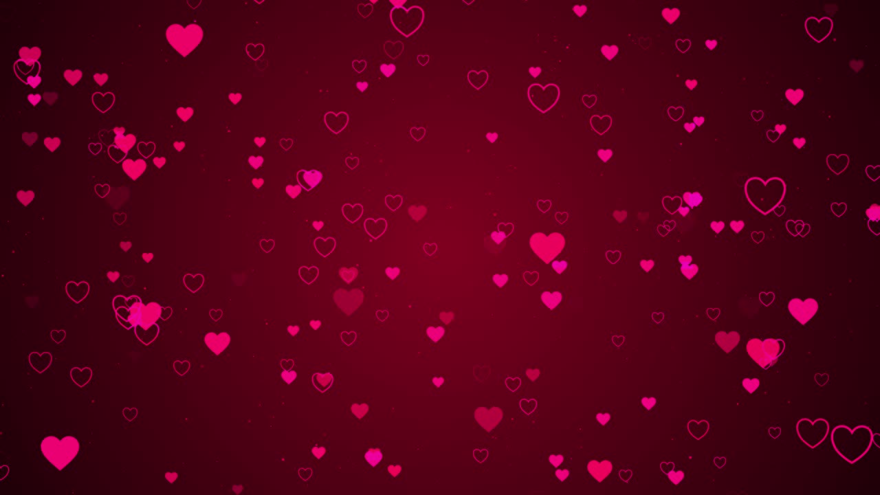 Valentine's day Pink Red Animation Hearts Greeting love hearts