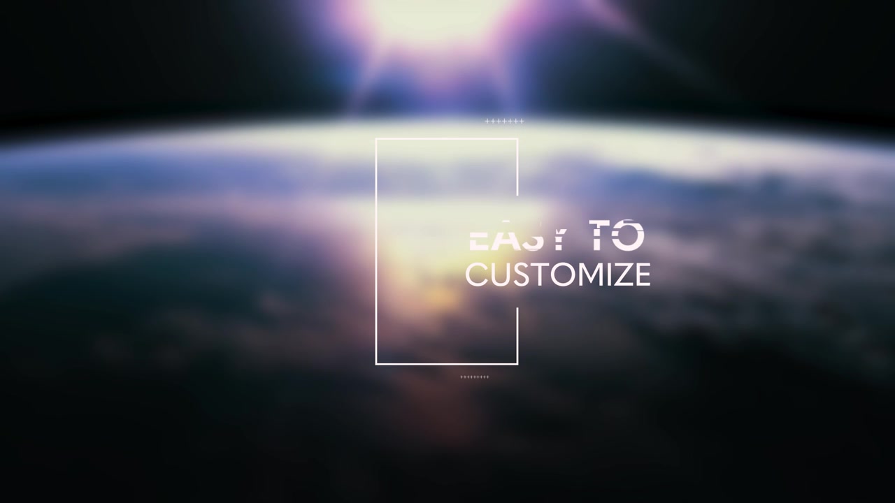 Modern Digital Title Animation Over Earth Background