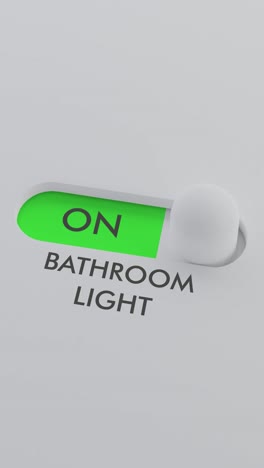 switching on the bathroom light switch vertical video