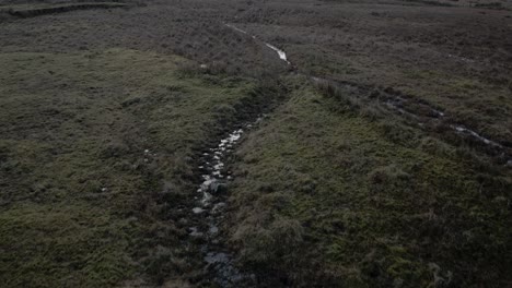irish peat bog aerial view