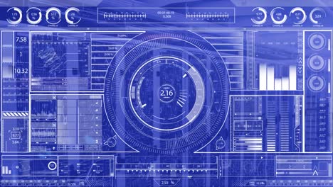 animation of statistics and data processing over computer servers