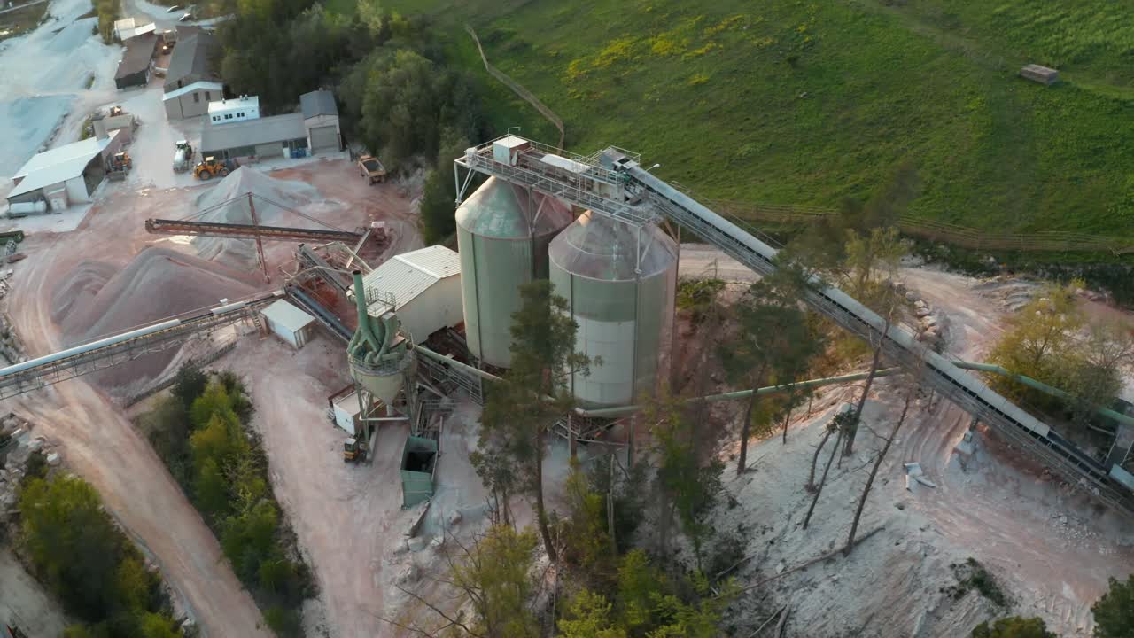 Aerial of german stone mill