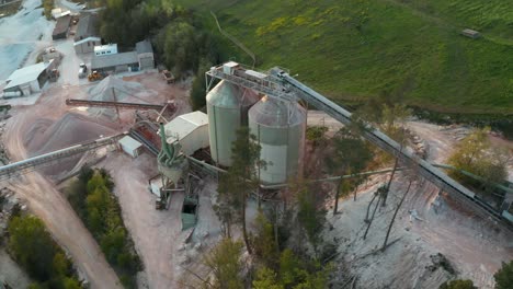aerial of german stone mill