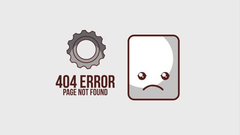 página de error 404 no encontrada animación hd