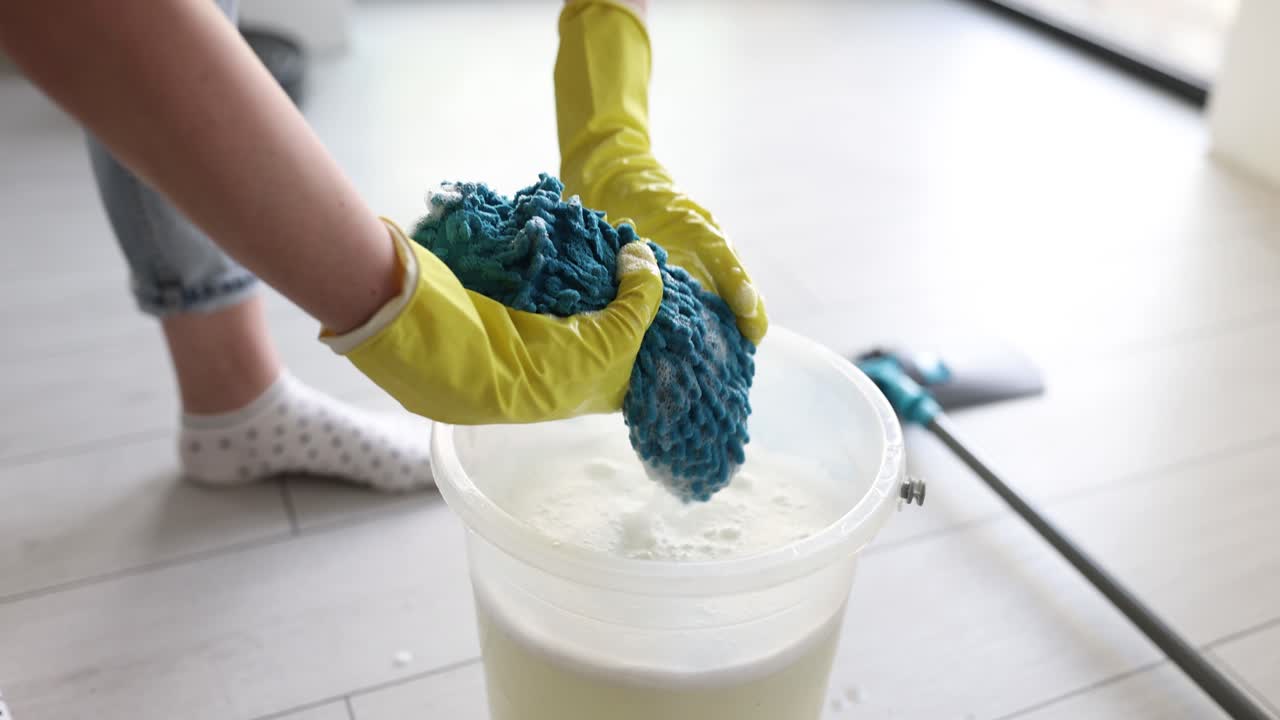 Cleaning with Mop and Bucket