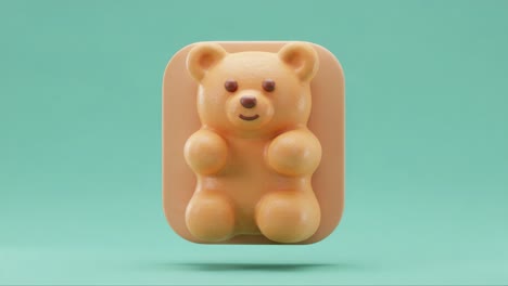 charming 3d illustration of a cute teddy bear icon sitting on a soft pastel background, perfect for digital artwork or childrens themes