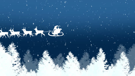 Santa-Claus-in-sleigh-pulled-by-reindeers